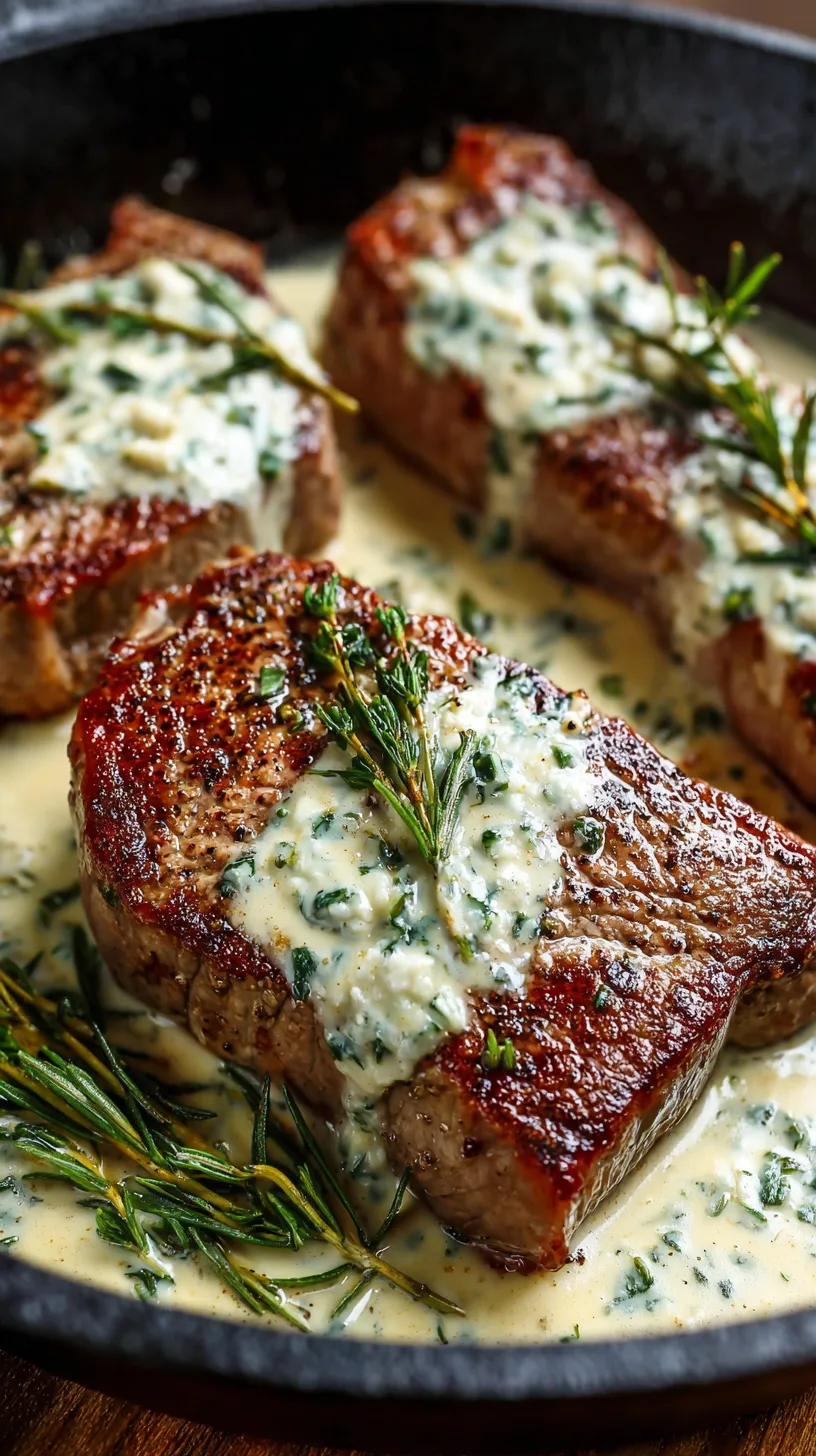 Creamy blue cheese sauce in a serving bowl